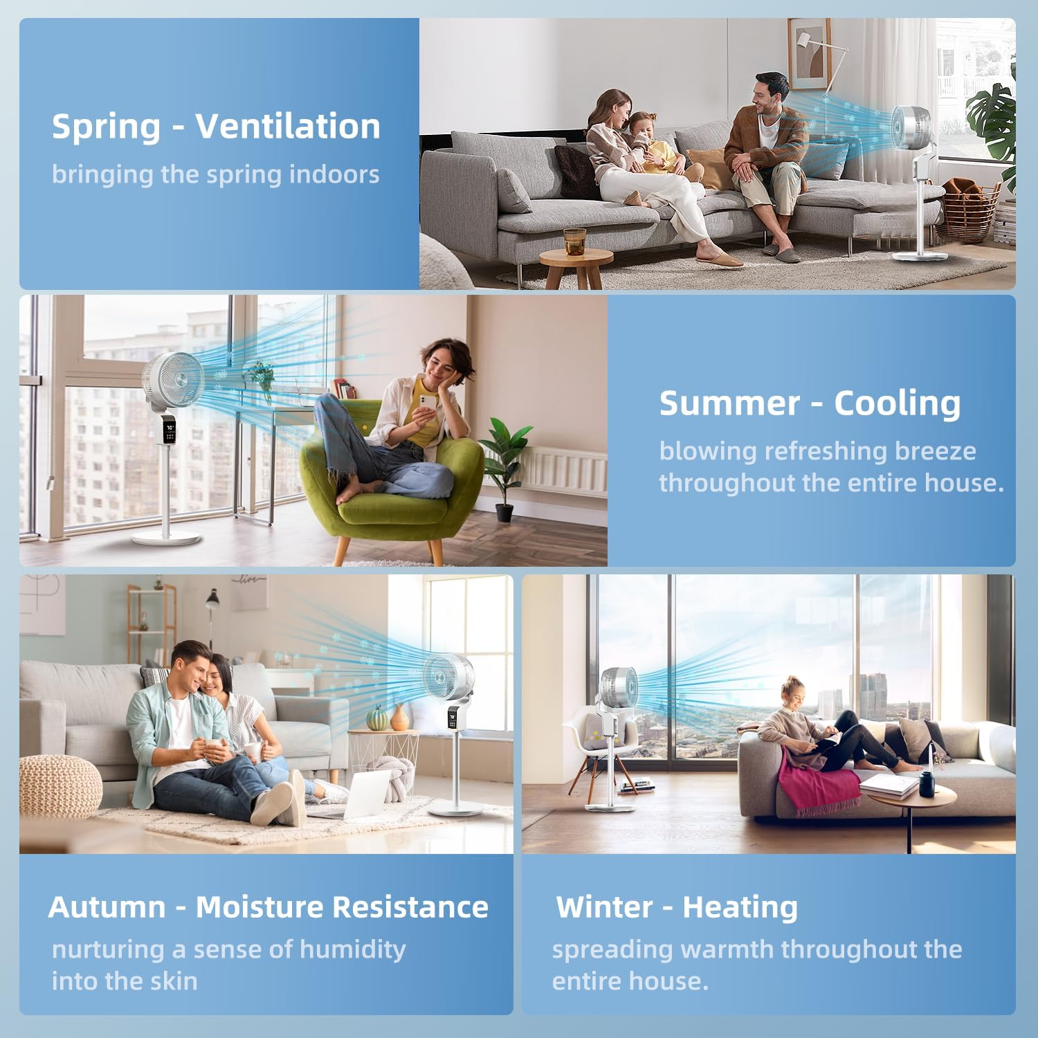 Home Harbour Breeze Motion Standing Fan – Quiet Oscillating Pedestal Fan with Remote Control – UK