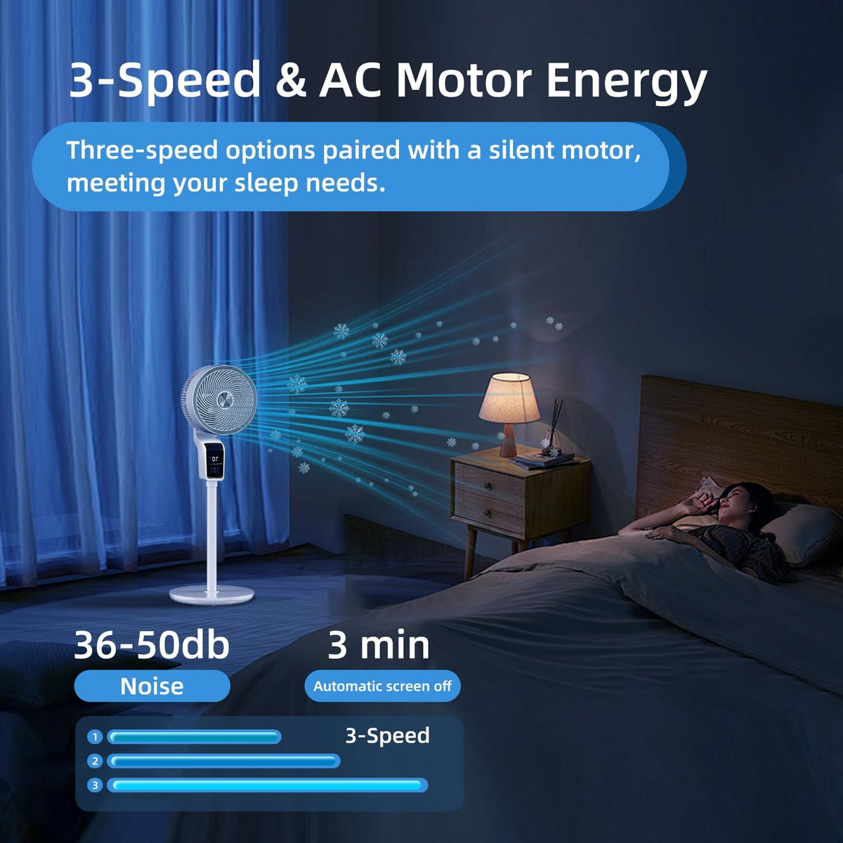 Home Harbour Breeze Motion Standing Fan – Quiet Oscillating Pedestal Fan with Remote Control – UK