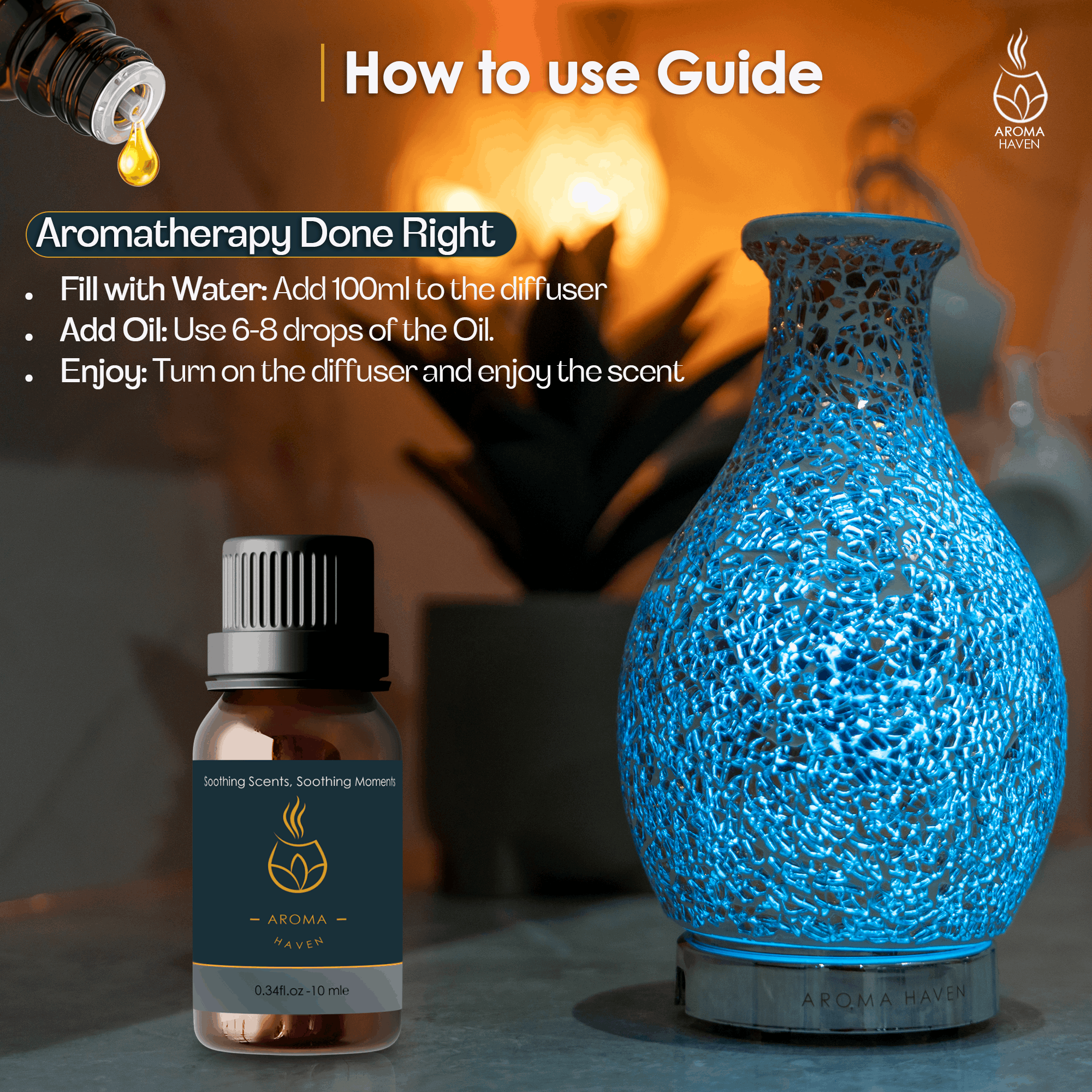 Set of 3 Essential Oils - Aroma Haven