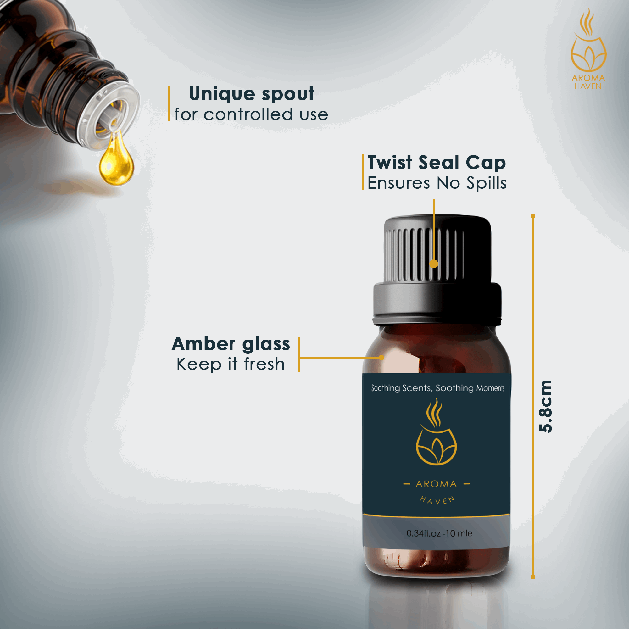 Set of 3 Luxury Oils For Him - Aroma Haven