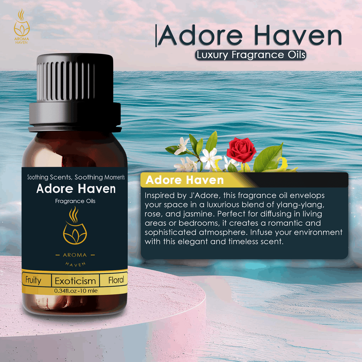 Set of 3 Fragrance Oils For Her - Aroma Haven