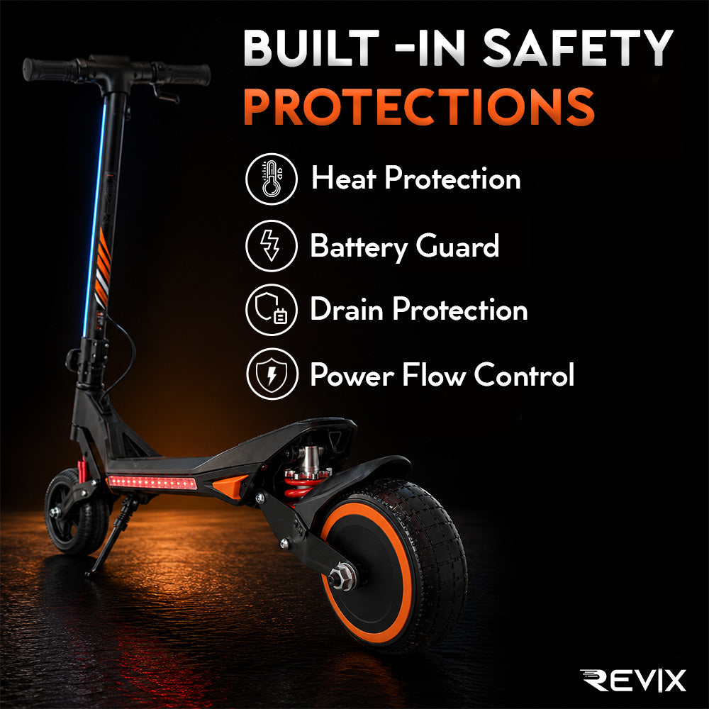 Revix S200 Kids Electric Scooter – 200W, LED Lights & Dual Suspension