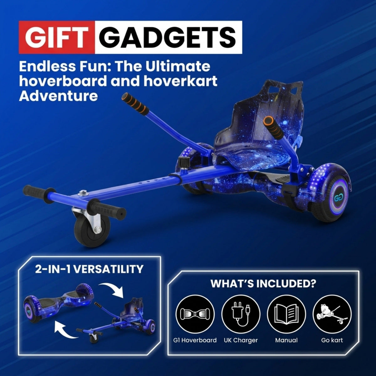 G1 Pro Hoverboard + Hoverkart Bundle — CE Certified UK – View 1 UK