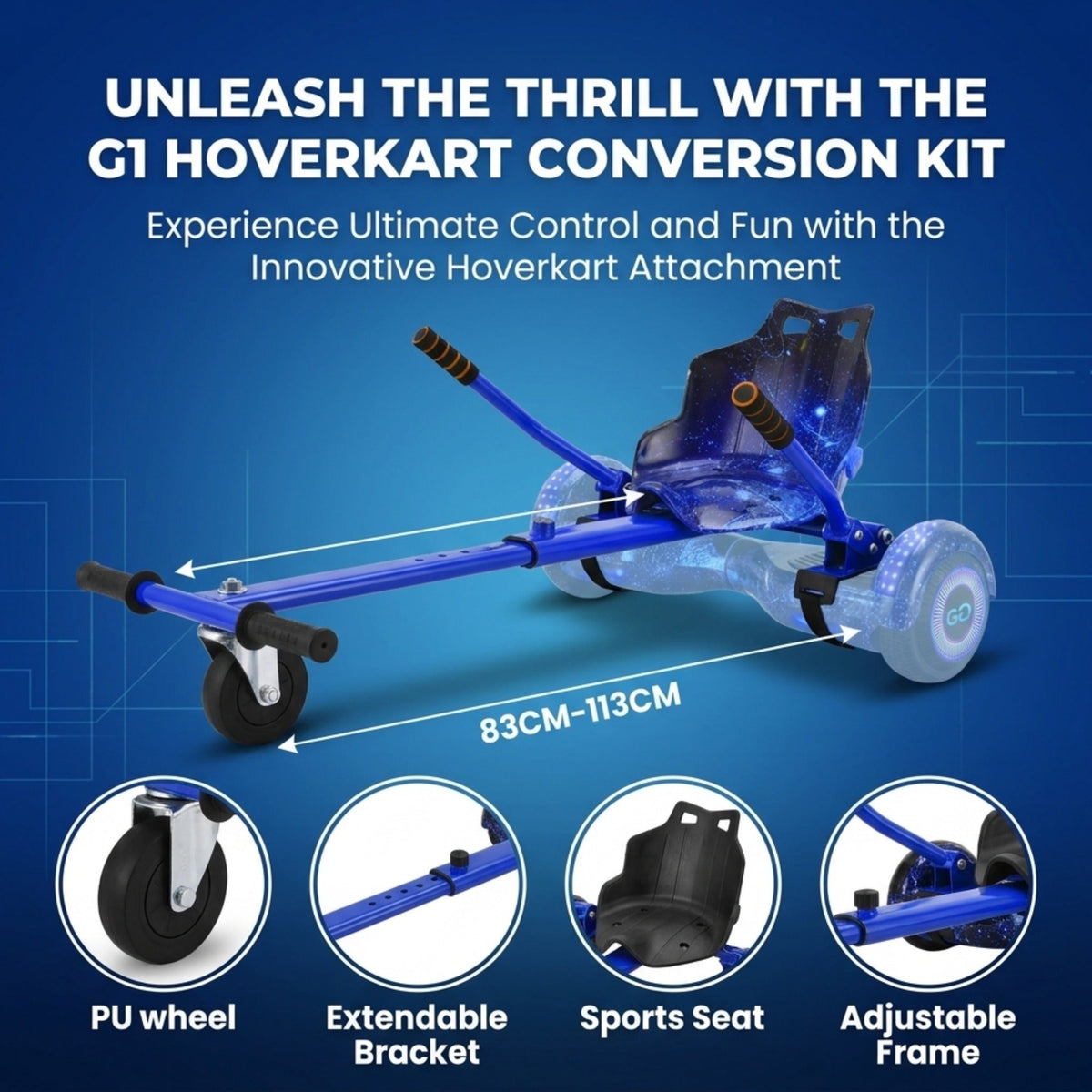 G1 Pro Hoverboard + Hoverkart Bundle — CE Certified UK – View 5 UK