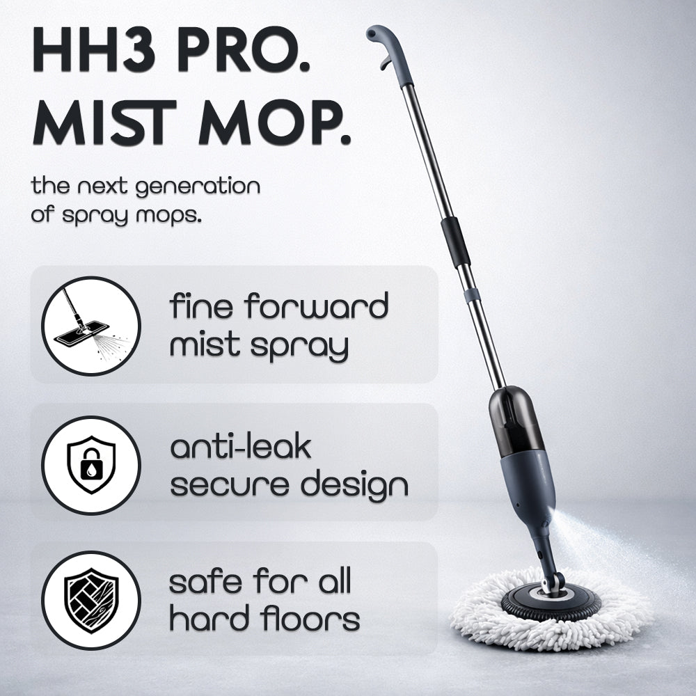 HH3 Pro Mist Mop Kit – 360° Floor Mop with Window Cleaner & Refillable Tank – UK