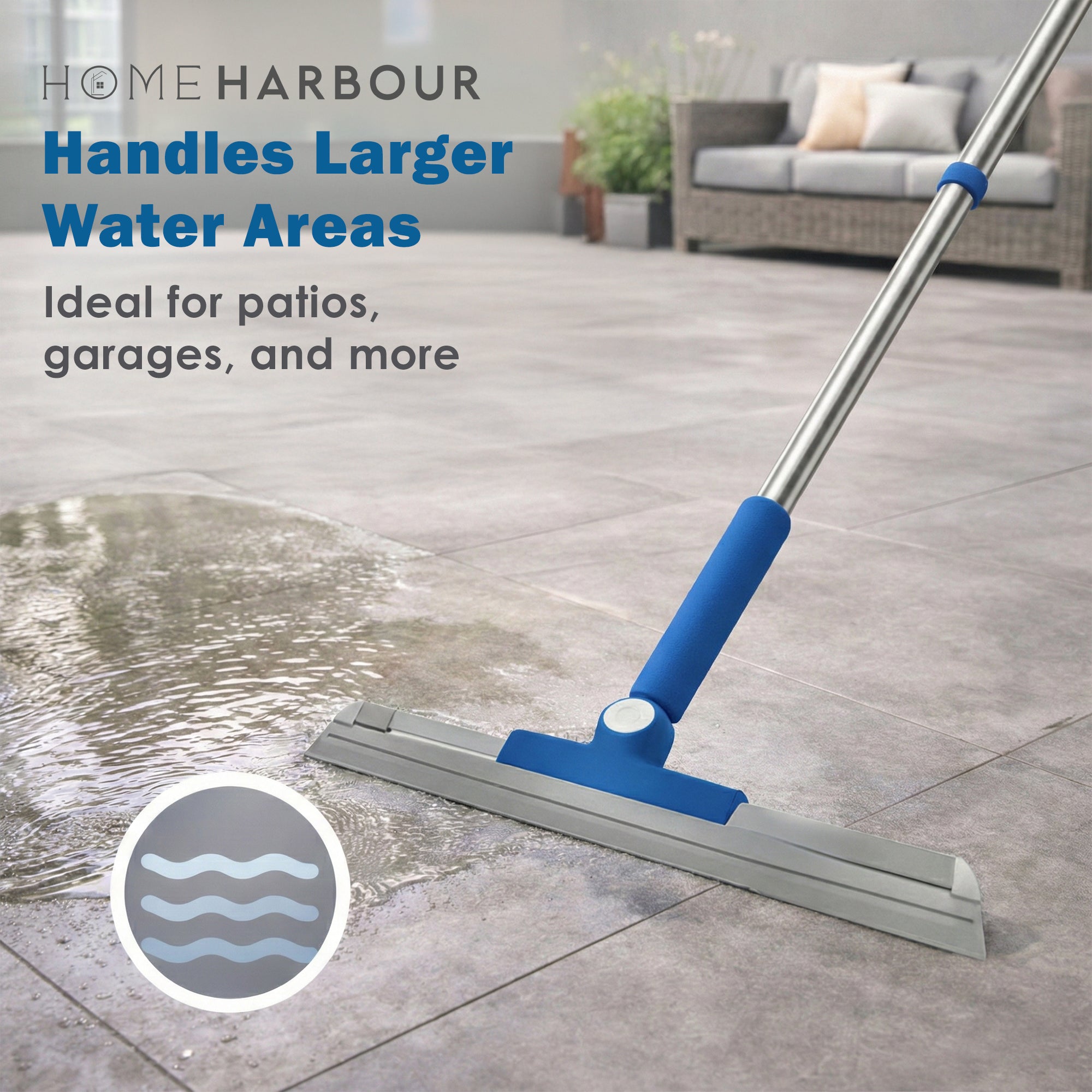 HH5 Telescopic Floor Squeegee & Pet Hair Remover – 50cm Adjustable Broom – Lifestyle UK