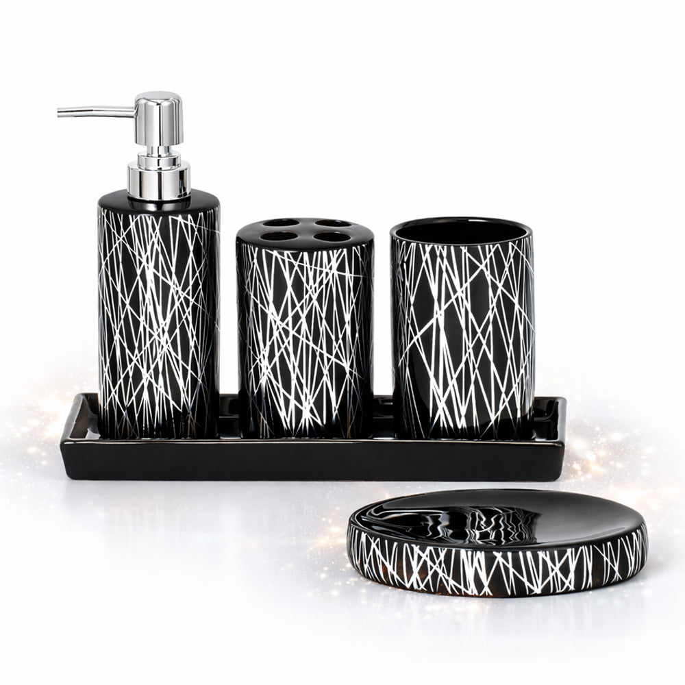 Ceramic Bathroom Accessories Home Harbour Modern Collection – White Background UK