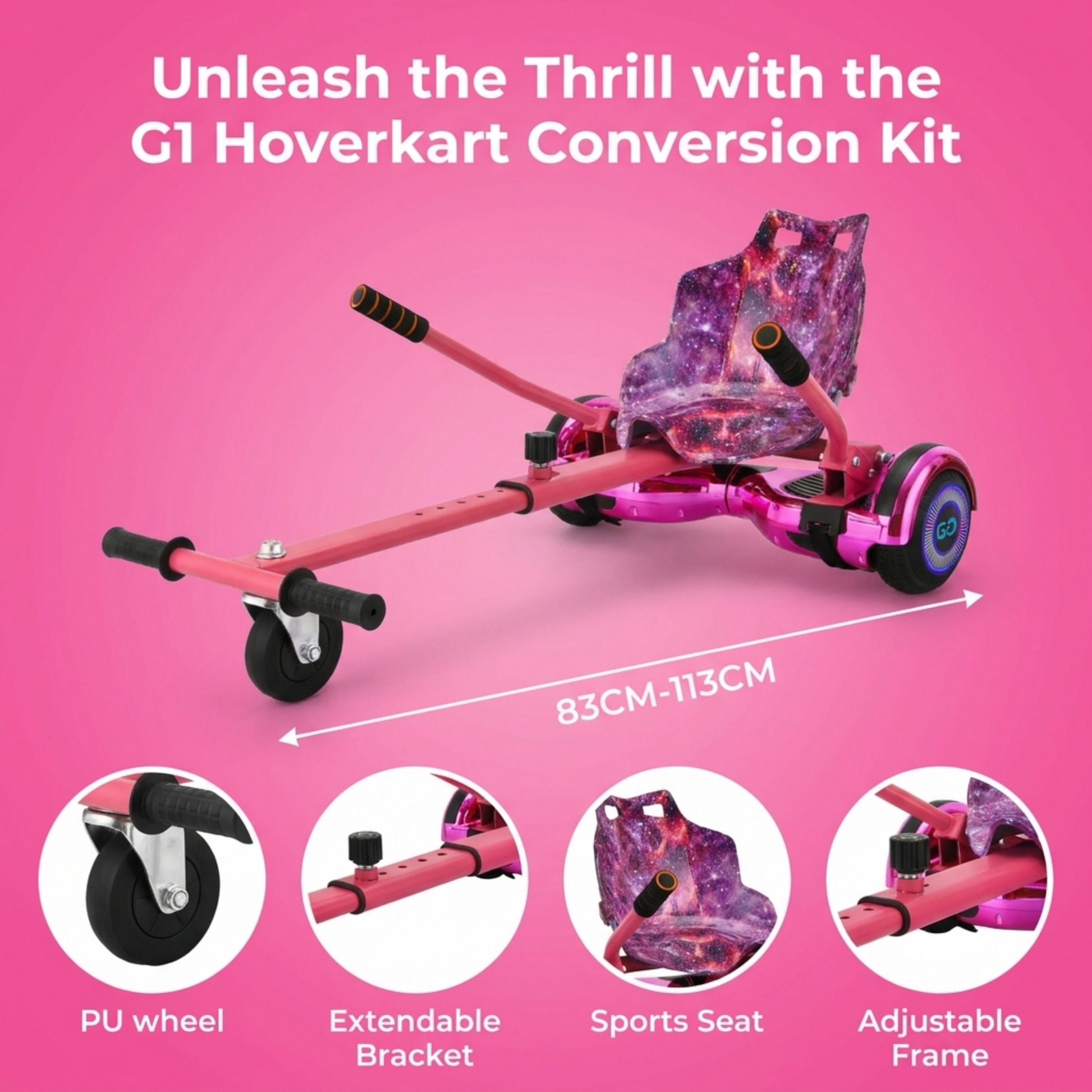 G1 Pro Hoverboard + Hoverkart Bundle — CE Certified UK – View 3 UK