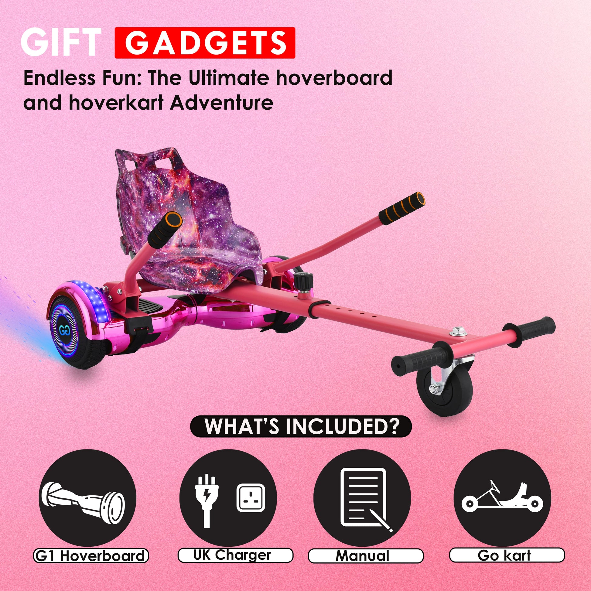 G1 Pro Hoverboard + Hoverkart Bundle — CE Certified UK – View 1 UK