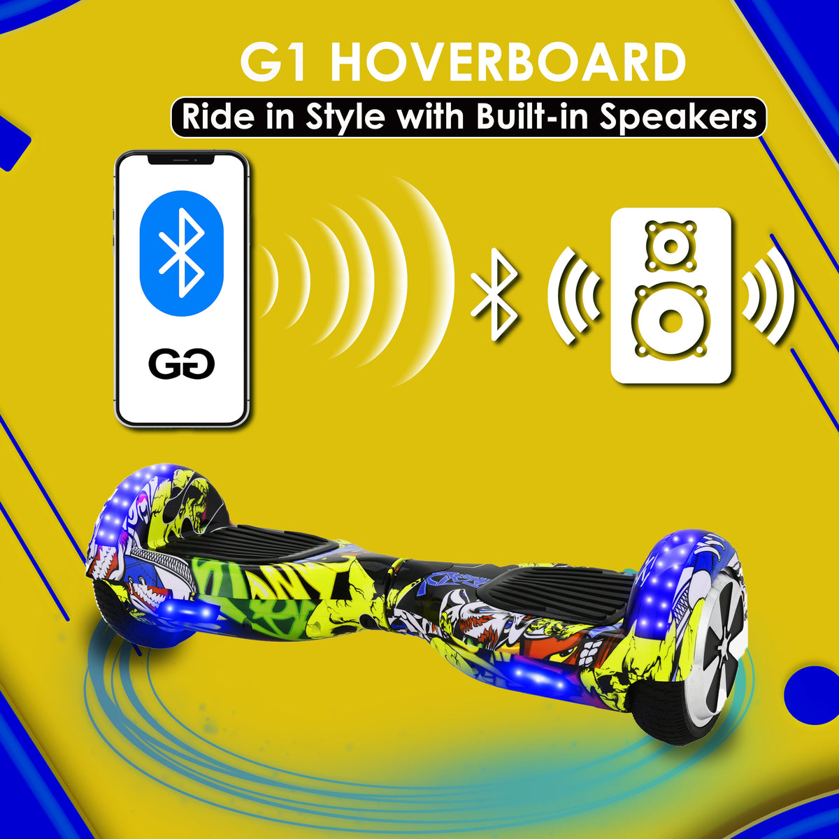 6.5″ Hoverboard RX2 – Aluminium Wheels, Bluetooth – product image 2