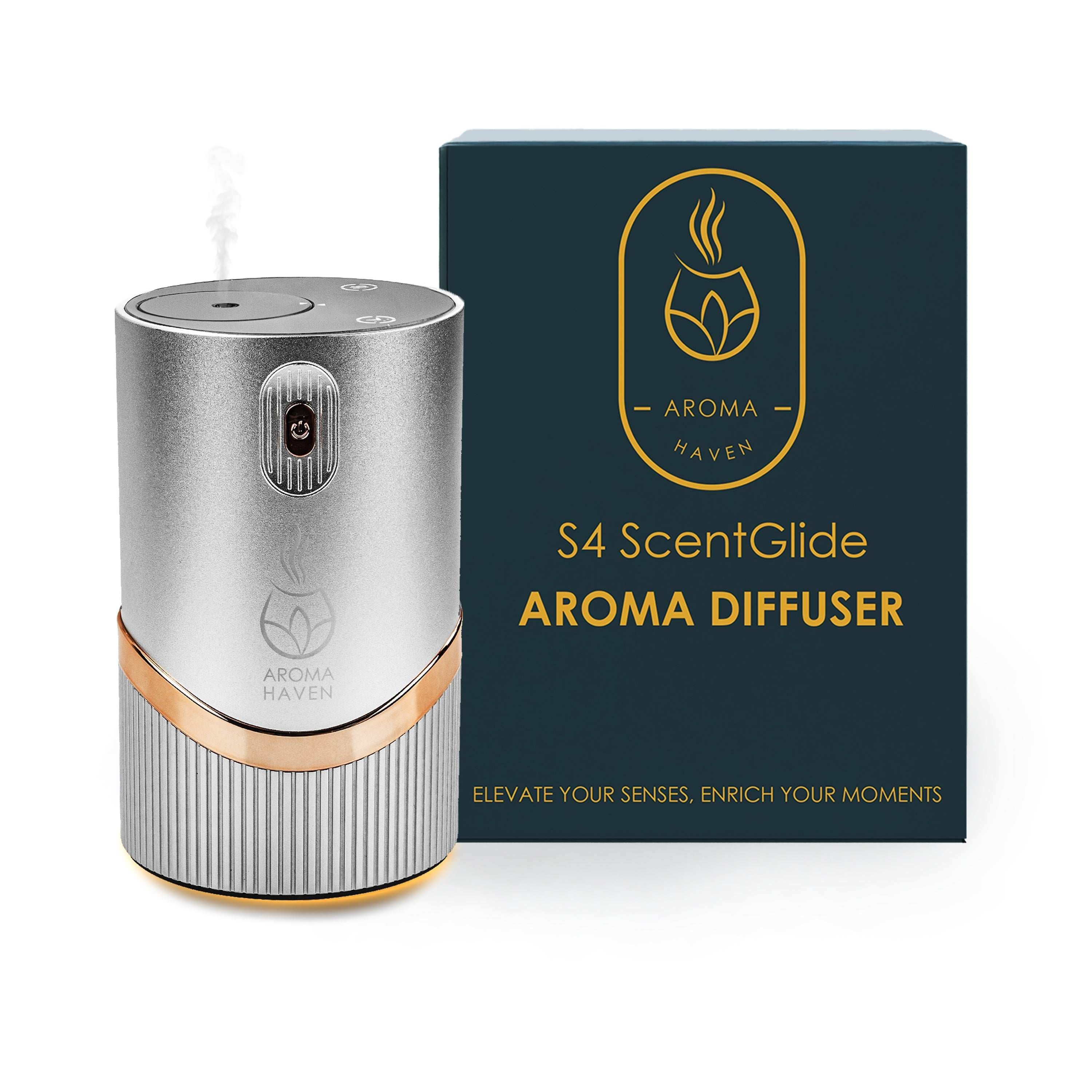 S4 ScentGlide Waterless Diffuser Silver - Aroma Haven