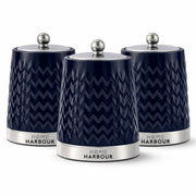 Home Harbour Eden Collection – 3-Piece Ceramic Canister Set with Airtight Lids – UK